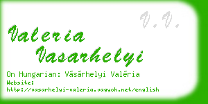 valeria vasarhelyi business card