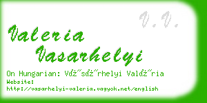 valeria vasarhelyi business card